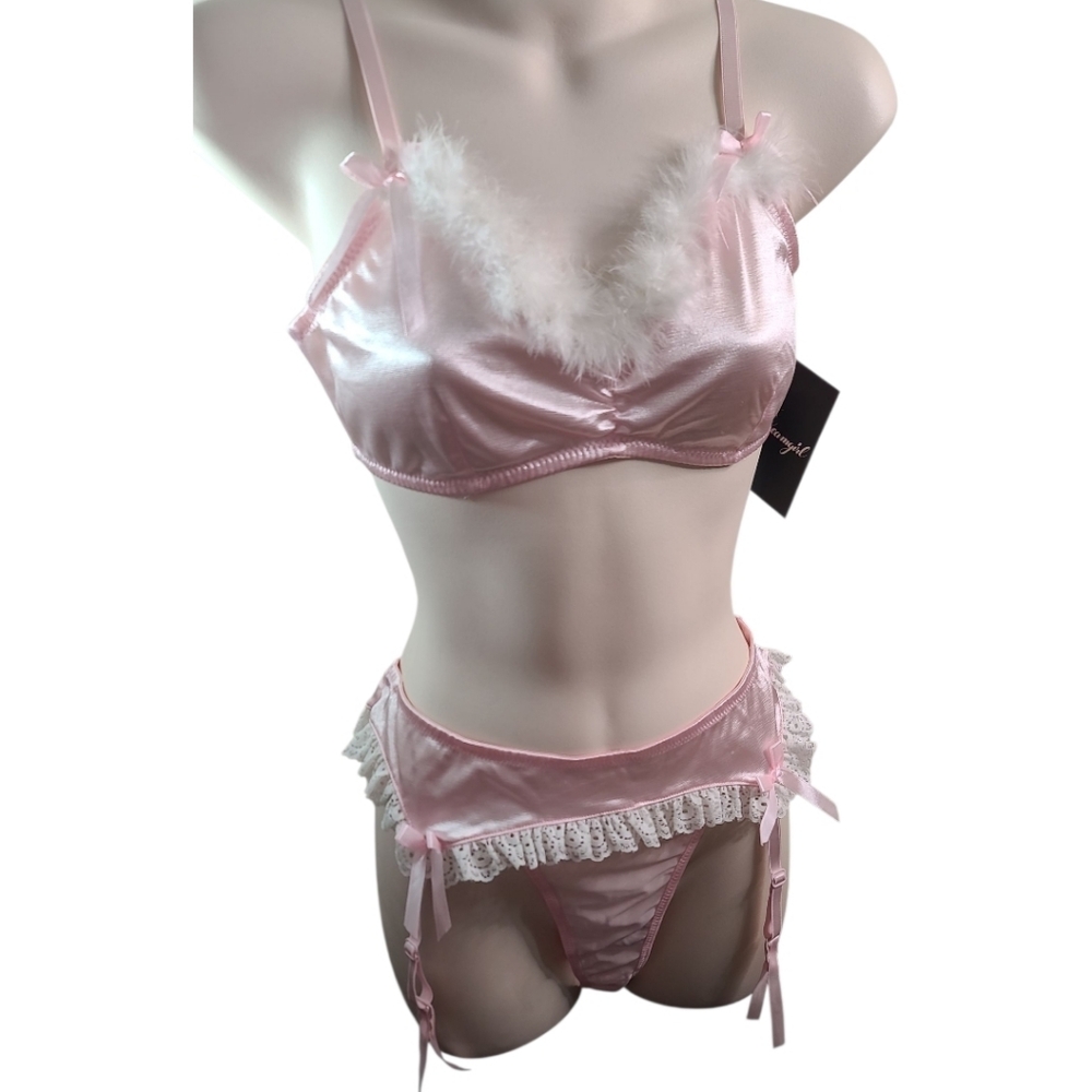 3 piece Sexy Bunny tail Lingerie Adult O/S